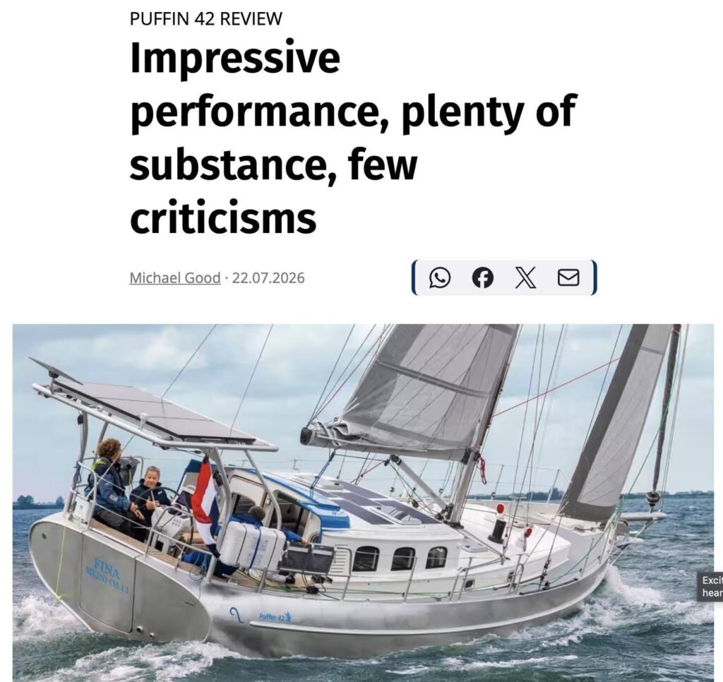 Puffin 42 in Yacht magazine
